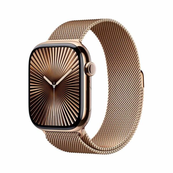 Apple Watch Series 10 GPS + Cellular 46mm Oro Titanio con Oro Milanese Loop - S/M