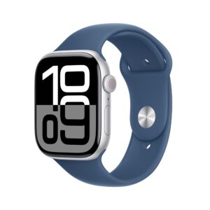 Apple Watch Series 10 GPS 42mm Plata Aluminio con Denim Sport Band - M/L