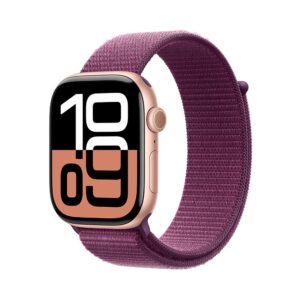 Apple Watch Series 10 GPS 42mm Oro rosa Aluminio con Plum Sport Loop