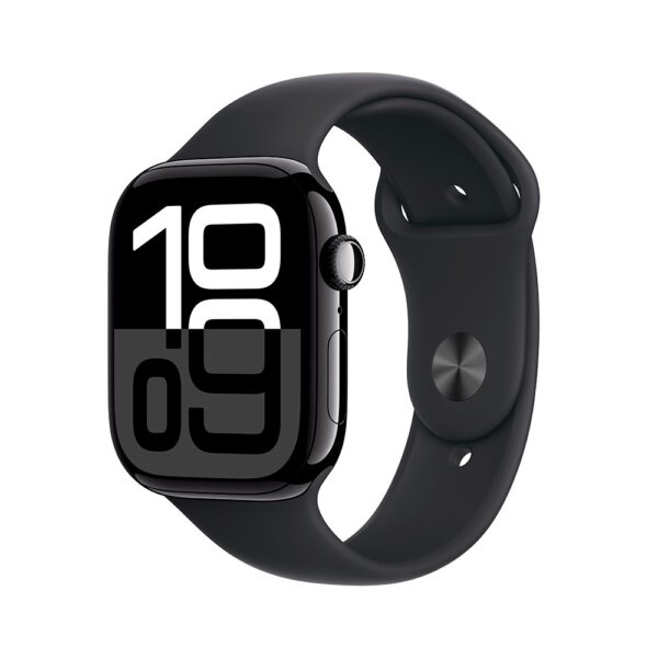 Apple Watch Series 10 GPS 46mm Negro azabache Aluminio con negro Sport Band - S/M