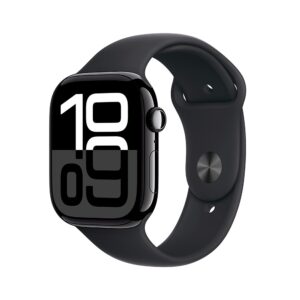 Apple Watch Series 10 GPS 46mm Negro azabache Aluminio con negro Sport Band - M/L