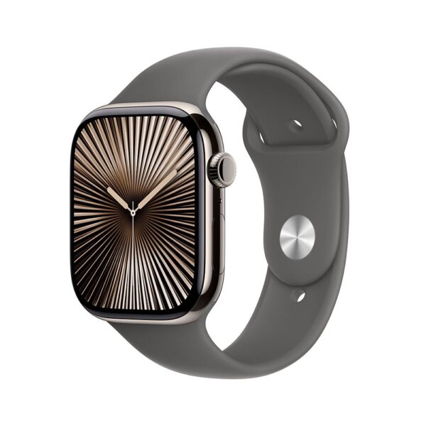 Apple Watch Series 10 GPS + Cellular 46mm Natural Titanio con Stone Grey Sport Band - M/L