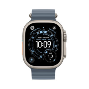 Apple Watch Ultra 3 GPS + Cellular 49mm Natural Caja de titanio con Anchor Blue Ocean Band