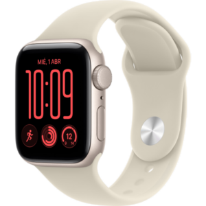 Apple Watch SE 3 GPS 40mm caja de aluminio blanco estrella con Arena Sport Band - M/L