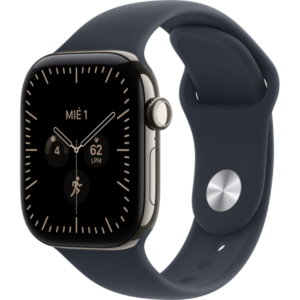 Apple Watch Series 12 GPS + Cellular 46mm caja de titanio natural con Azul marino Sport Band - S/M
