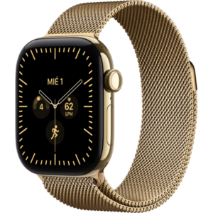 Apple Watch Series 12 GPS + Cellular 46mm caja de titanio oro brillante con Oro brillante Milanese Loop - S/M