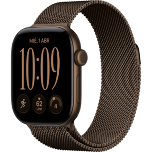 Apple Watch Series 12 GPS 42mm caja de aluminio bronce oscuro con Bronce oscuro Milanese Loop