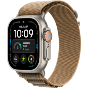 Apple Watch Ultra 4 GPS + Cellular 49mm caja titanio natural con Desierto Alpine Loop - M